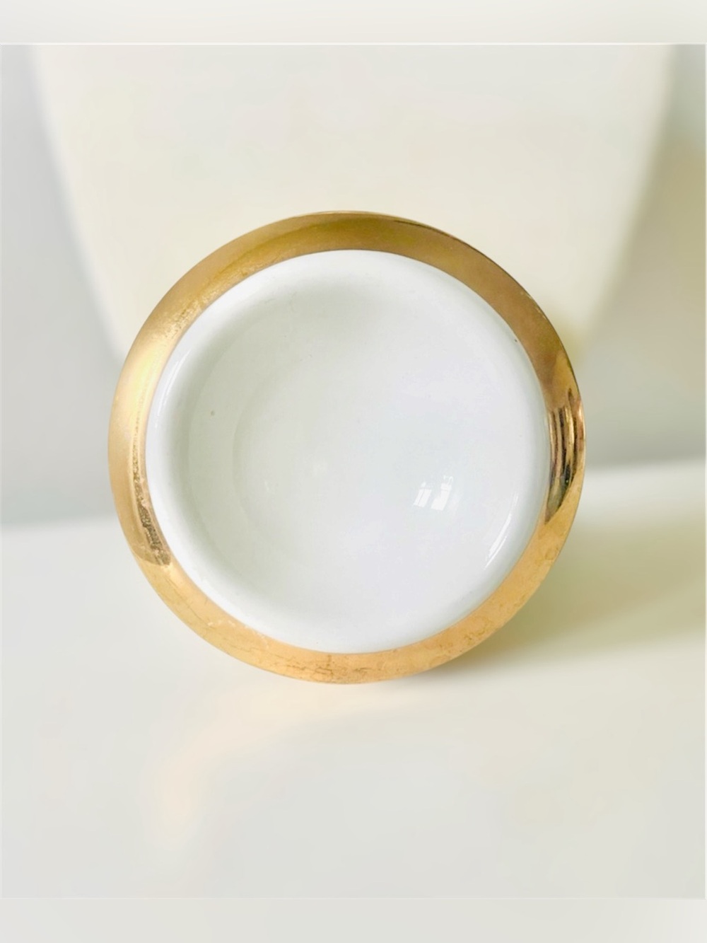 The Hall China Company 22K Gold Trim Porcelain Butter Dish